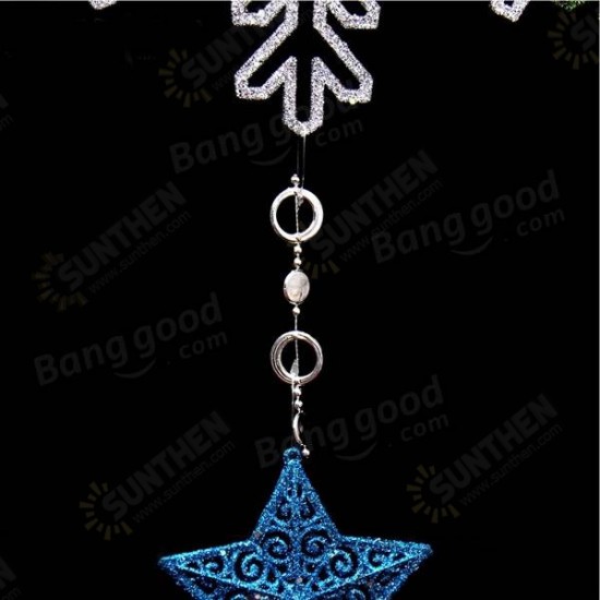 Christmas Star Snowflake Garland Hanging Pendant Tree Party Window Door Decoration