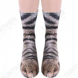Creative 3D Print Adult Animal Paw Socks Unisex Crew Cat Long Tube Stocks Elastic Breathable Sock Dog Tiger Zebra Pig Cat Paw Creative 3D Print Adult Animal Paw Socks Unisex Crew Cat Long Tube Stocks Elastic Breathable Sock Dog Tiger Zebra Pig Cat Paw