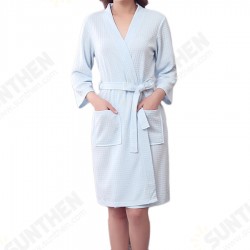 BX-987 Towel Bathrobe Dressing Gown Unisex Men Women Solid Cotton Waffle Sleep Lounge BX-987 Towel Bathrobe Dressing Gown Unisex Men Women Solid Cotton Waffle Sleep Lounge