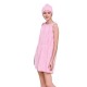 BX-R962 Soft Bathrobe Women Bath Dress Microfiber Cozy Spa Bath Skirt with Bath Cap