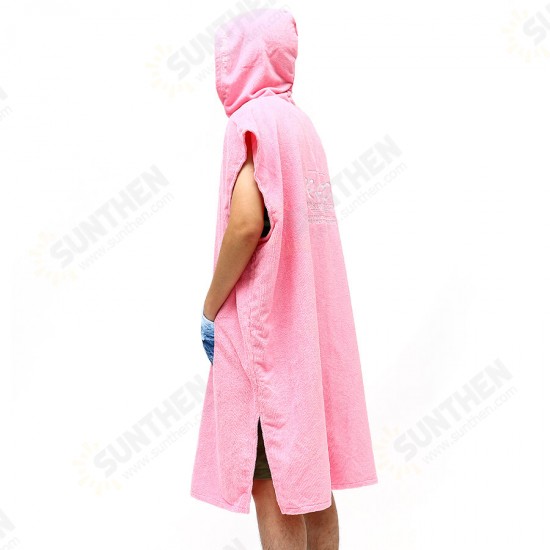 Microfiber Cloak Costume Hooded Toweling Bathrobe Beach Towel Lazy Bathrobe Cloak