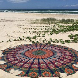 WX-16 150cm Bohemian Thin Chiffon Beach Towel Mat Mandala Round Silk Scarf Bed Sheet Tapestry WX-16 150cm Bohemian Thin Chiffon Beach Towel Mat Mandala Round Silk Scarf Bed Sheet Tapestry
