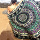 WX-16 150cm Bohemian Thin Chiffon Beach Towel Mat Mandala Round Silk Scarf Bed Sheet Tapestry