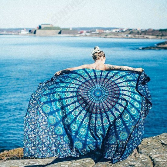 WX-17 150x210cm Bohemian Style Polyester fiber Beach Towel Shawl Mandala Rectangle Bed Sheet Tapestry