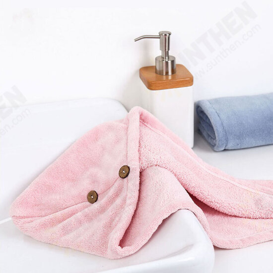 SIM FUN Dry Hair Cap Home Bathroom Super Absorbent Quick-drying Polyester Hair Dry Cap Salon Towel From