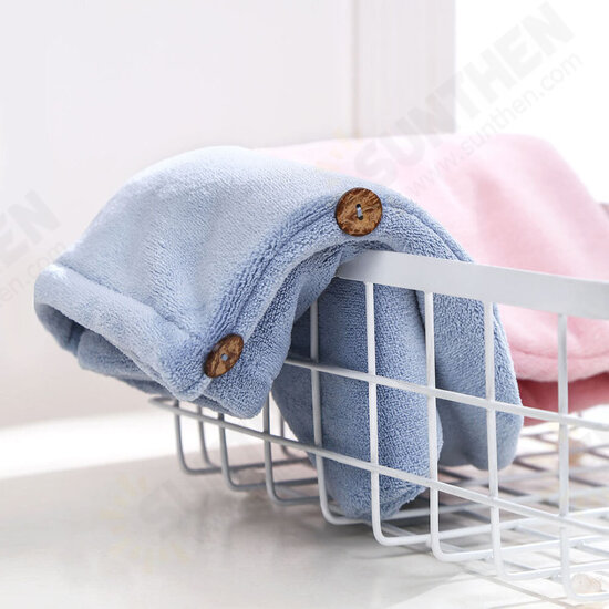 SIM FUN Dry Hair Cap Home Bathroom Super Absorbent Quick-drying Polyester Hair Dry Cap Salon Towel From