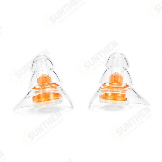 2 Pairs Earplugs Noise Reduction Silicone Ear Plugs Camping Travel Sleeping Swimming Earplugs