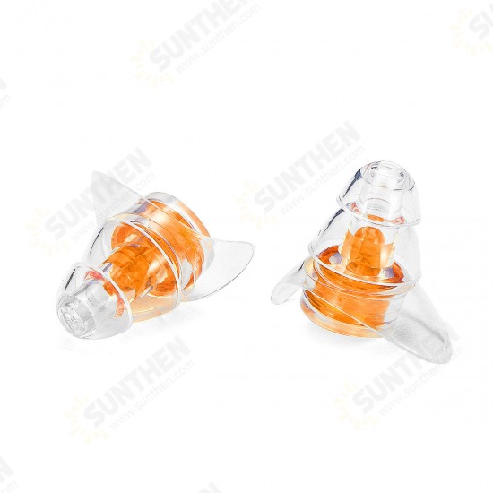 2 Pairs Earplugs Noise Reduction Silicone Ear Plugs Camping Travel Sleeping Swimming Earplugs