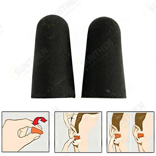 2 Pairs Earplugs Noise Reduction Sponge Ear Plugs Camping Travel Sleeping Swimming Earplugs