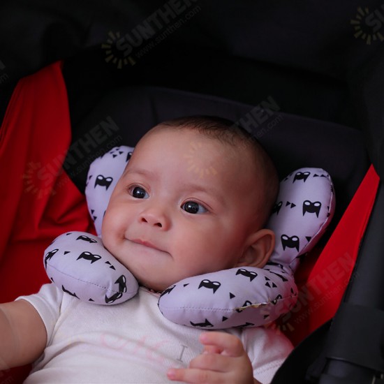 Cotton U-shaped Pillow Baby Stroller Car Seat Cushion Pad Comfortable Breathable Kids Body Support Pillow Mat Outdoor Travel