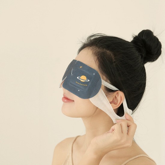 Sleep Steam Eyemask Cute Hood Eyeshade Cover Eye Relieve Patch Soft Comfort Blindfold Chamomile lavender Jasmine For Travel Camping Yoga Nap