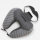 2 In 1 U Shape Neck Pillow Cotton Headrest Cushion Eye Mask Airplane Travel Sleep Rest