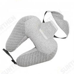 2 In 1 U Shape Neck Pillow Cotton Headrest Cushion Eye Mask Airplane Travel Sleep Rest 2 In 1 U Shape Neck Pillow Cotton Headrest Cushion Eye Mask Airplane Travel Sleep Rest