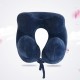 Inflatable U Shape Cotton Neck Pillow Headrest Cushion Travel Airplane Sleep Rest