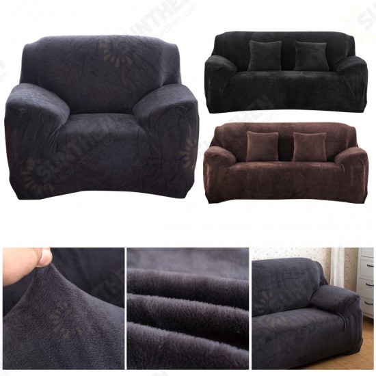 1/2/3 Seats Elastic Stretch Sofa Armchair Cover Universal Couch Slipcover Plush Warm For Autumn Winter