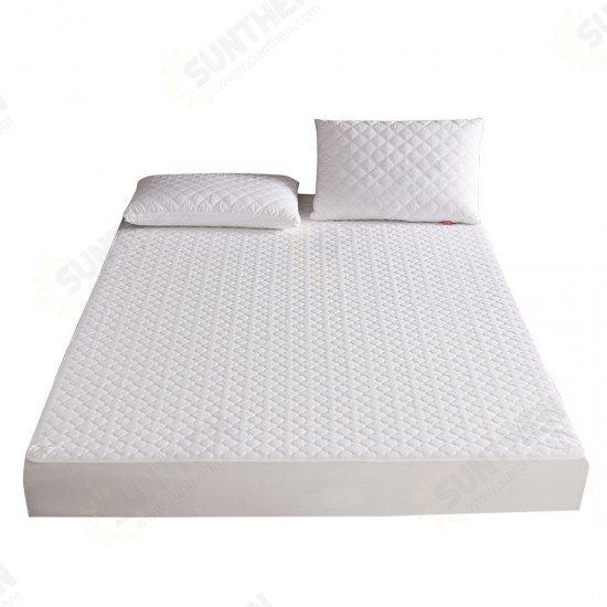 Multi-size Washable White Quilted Mattress Covers Waterproof Protector Pad With Tightly-Elastic Bands Bedding Sets Protective Cover