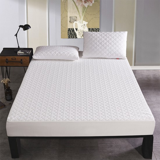 Multi-size Washable White Quilted Mattress Covers Waterproof Protector Pad With Tightly-Elastic Bands Bedding Sets Protective Cover