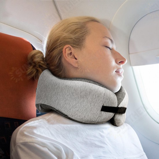 U-shaped Pillow Travel Office Adjustable Nap Neck Pillow 50D Memory Foam Pillow