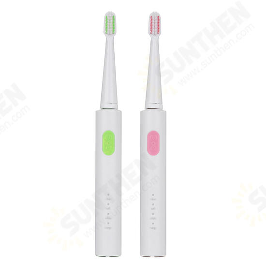 Travel Rechargeable Ultrasonic Electric Toothbrush Waterproof 3 Cleaning Mode Teeth Clean+ 4 Heads