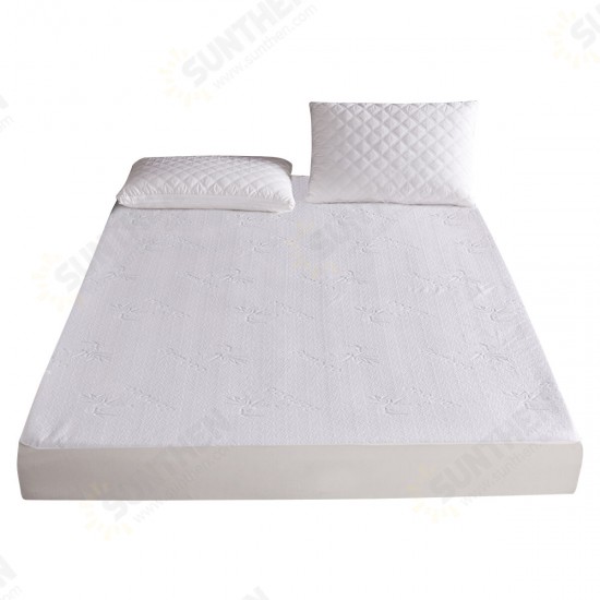 Waterproof Bamboo Jacquard Mattress Topper Protector Cover Pad Hypoallergenic Bedding Set