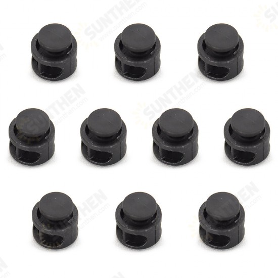 10 Pcs Cord Locks Double Hole Spring Round Ball Stop Sliding Locks Buttons Ends Replacement Luggage Bag Locks Outdoor Camping Travel