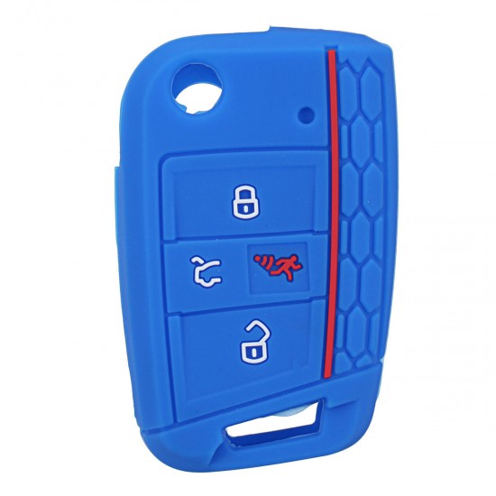 4 Buttons Silicone Car Key Case Three-dimensional Texture