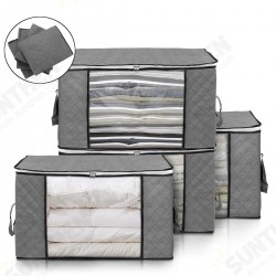 4 Pcs Large Capacity Bedding Foldable Clothes Storage Bag Organizer Reinforced Handle Fabric Strong Zipper Space Saver Blanket Quilt Closet Organizer Holder 4 Pcs Large Capacity Bedding Foldable Clothes Storage Bag Organizer Reinforced Handle Fabric Strong Zipper Space Saver Blanket Quilt Closet Organizer Holder