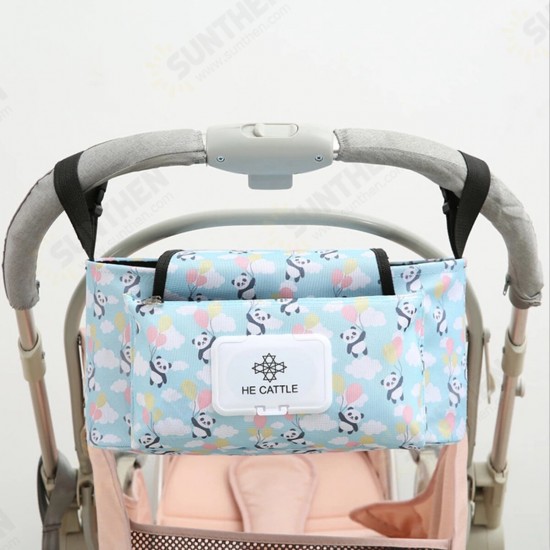 600D Oxford Strollers Storage Bag Cup Bottle Holder Mummy Bag Baby Pushchair Organiser