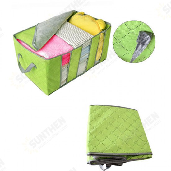 60x35x35cm Non Woven Clothes Quilt Storage Bag Dustproof Moisture Proof Organizer Bag with Zipper