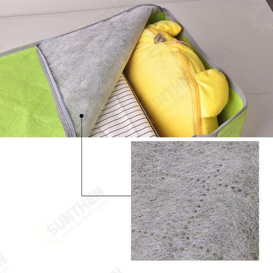 60x35x35cm Non Woven Clothes Quilt Storage Bag Dustproof Moisture Proof Organizer Bag with Zipper