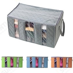 60x35x35cm Non Woven Clothes Quilt Storage Bag Dustproof Moisture Proof Organizer Bag with Zipper 60x35x35cm Non Woven Clothes Quilt Storage Bag Dustproof Moisture Proof Organizer Bag with Zipper