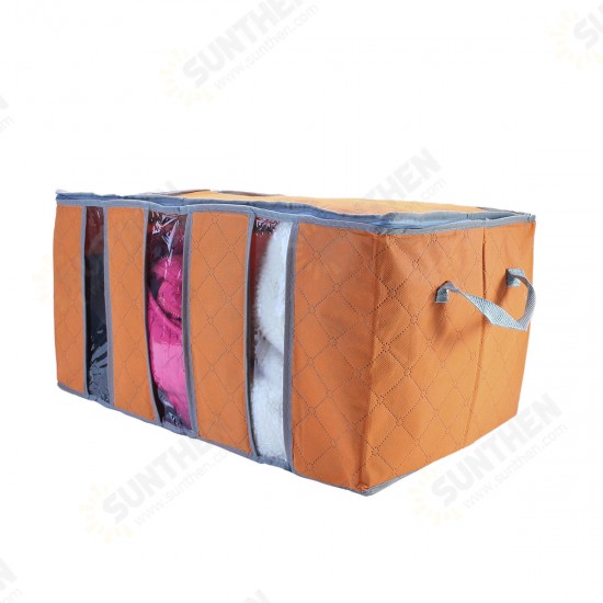 60x35x35cm Non Woven Clothes Quilt Storage Bag Dustproof Moisture Proof Organizer Bag with Zipper