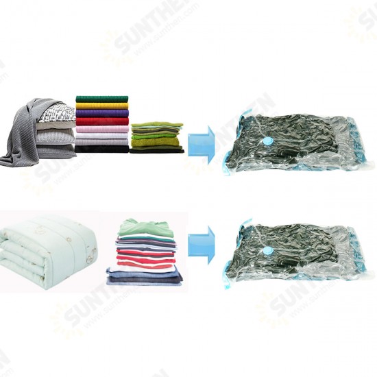 6PC Vacuum Bag Set Travel Compressed Package Foldable Clothes Organizer Home Organizer Seal Storage Bag