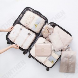 8 Pieces Set Folding Clothes Organizer Mesh Drawstring Underwear Pocket Travel Clothing Shoe Wash Storage Travel Bag 8 Pieces Set Folding Clothes Organizer Mesh Drawstring Underwear Pocket Travel Clothing Shoe Wash Storage Travel Bag