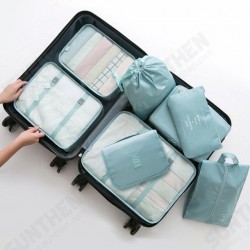 8 Pieces Set Folding Clothes Organizer Mesh Drawstring Underwear Pocket Travel Clothing Shoe Wash Storage Travel Bag 8 Pieces Set Folding Clothes Organizer Mesh Drawstring Underwear Pocket Travel Clothing Shoe Wash Storage Travel Bag
