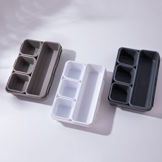 8PCS Sundries Storage Plastic Boxes Set Clothing Underwear Ties Socks Sorting Divider Cosmetic Organizer Box