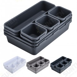 8PCS Sundries Storage Plastic Boxes Set Clothing Underwear Ties Socks Sorting Divider Cosmetic Organizer Box
