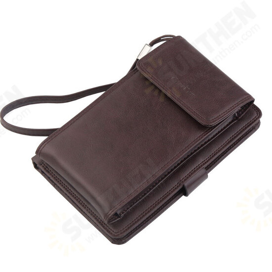 Multifunction Men's Handbag Two Fold Wallet Card Holder Coin Pocket Passport Bag