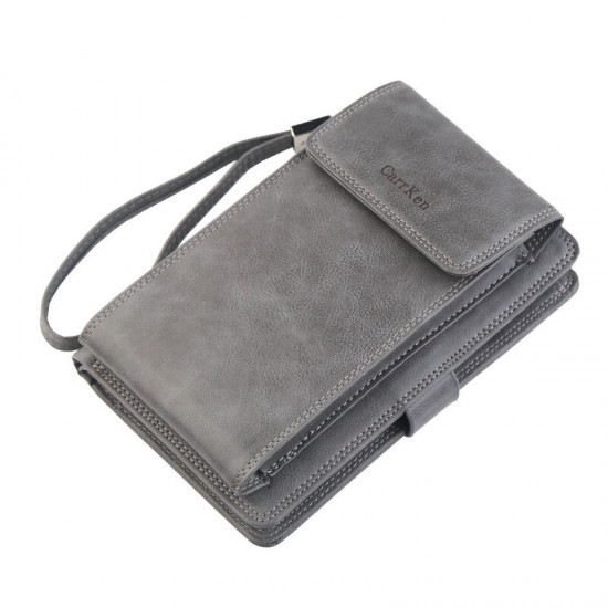 Multifunction Men's Handbag Two Fold Wallet Card Holder Coin Pocket Passport Bag
