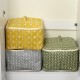 Cotton Linen Quilts Storage Bag Clothes Organizer Bag Folding Camping Travel Luggage Bag