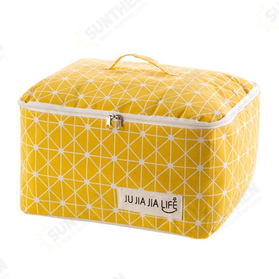 Cotton Linen Quilts Storage Bag Clothes Organizer Bag Folding Camping Travel Luggage Bag