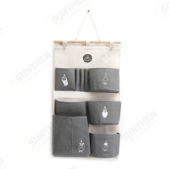 Cotton Wall Door Hanging Organizer Storage Baskets Bag Container Closet Pocket