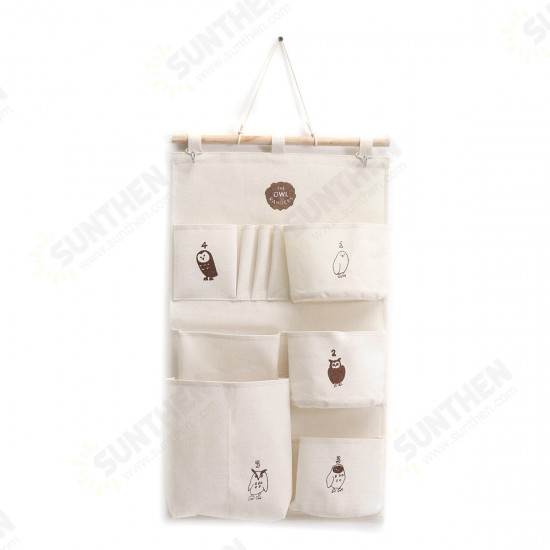 Cotton Wall Door Hanging Organizer Storage Baskets Bag Container Closet Pocket