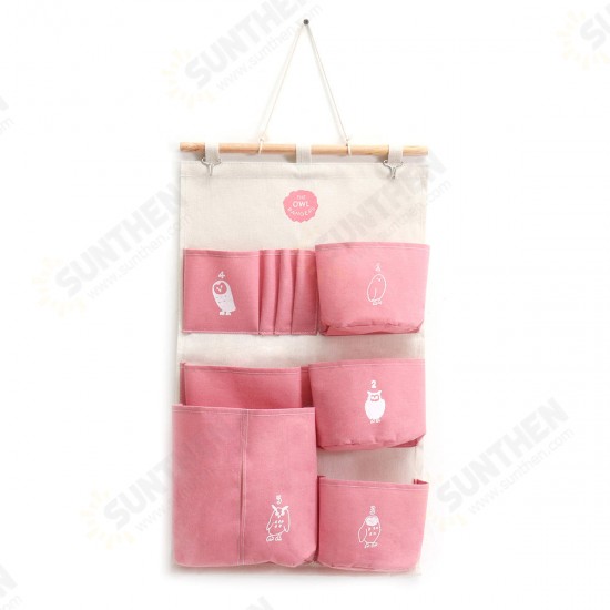 Cotton Wall Door Hanging Organizer Storage Baskets Bag Container Closet Pocket