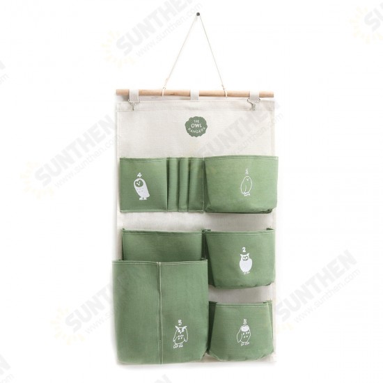 Cotton Wall Door Hanging Organizer Storage Baskets Bag Container Closet Pocket