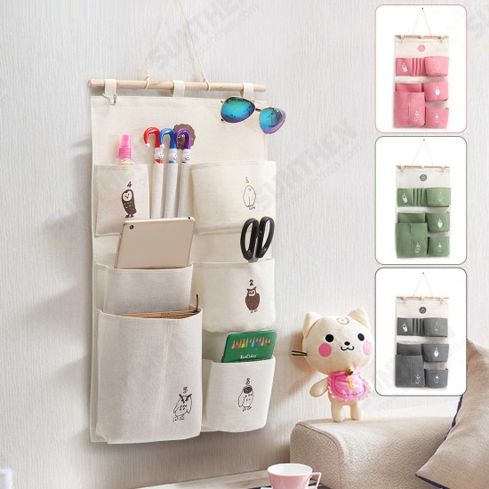 Cotton Wall Door Hanging Organizer Storage Baskets Bag Container Closet Pocket