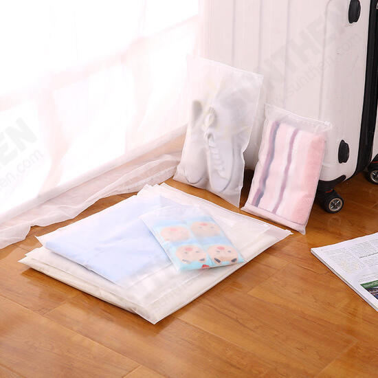 10Pcs/Set Transparent Storage Bag Travel Waterproof Dustproof Sealed Clothing Organizer