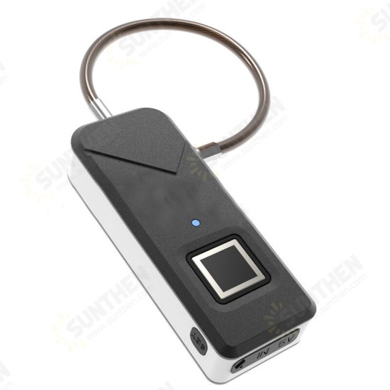 3.7V Smart Anti-theft USB Fingerprint Lock IP65 Waterproof Travel Suitcase Luggage Bag Safety Security Padlock