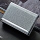 Aluminum Alloy Metal Card Holder PU Leather Credit Card Case ID Card Storage Box