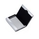 Aluminum Alloy Metal Card Holder PU Leather Credit Card Case ID Card Storage Box